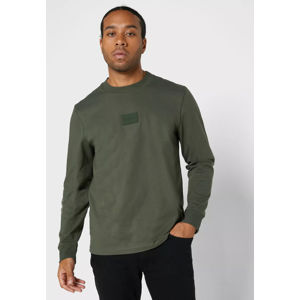 Calvin Klein pánské zelené triko s dlouhým rukávem - S (LDD)